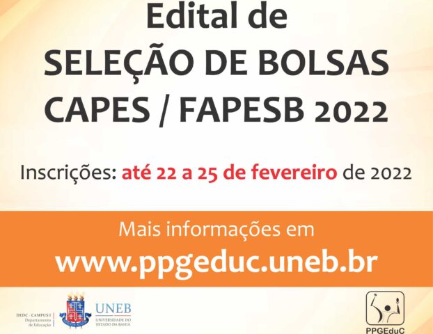 Seleção de Bolsas CAPES / FAPESB 2022