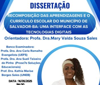 Defesa de Dissertação – Gilmária Oliveira dos Santos